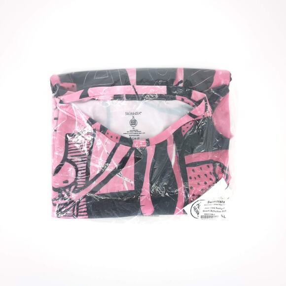 Swiminista x James Peter Henry Good Vibes Rashguard Beach Activities Pink XL NWT - Picture 3 of 15